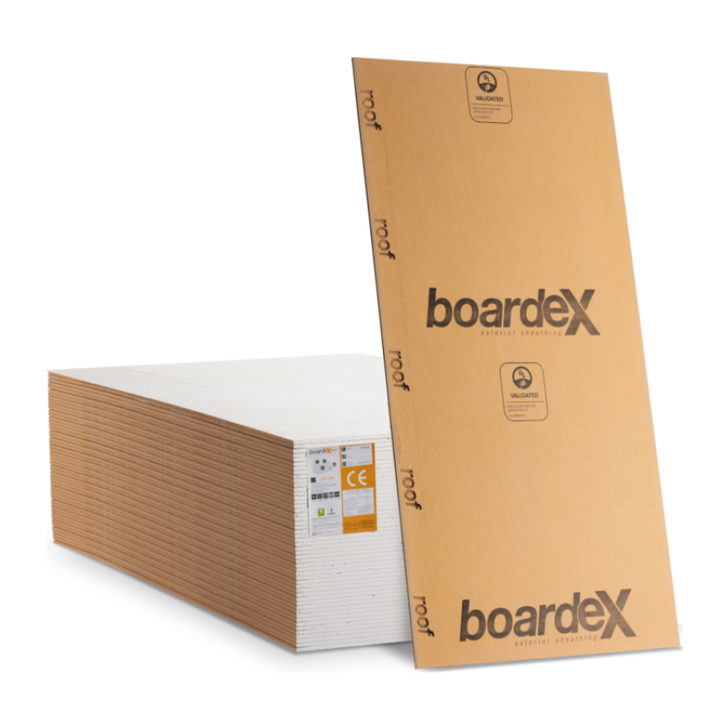 BoardeX Roof Exterior Glass Mat Roofing & Facade Sheathing (15mm)